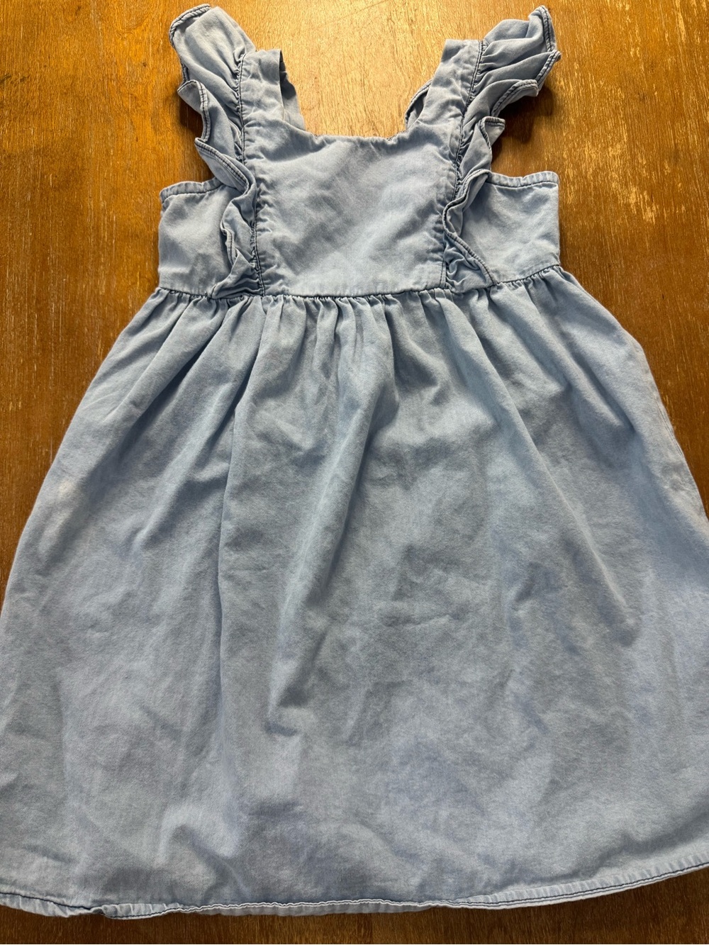 Ruffle Butts Light Blue Ruffle-Shoulder Casual Dress
